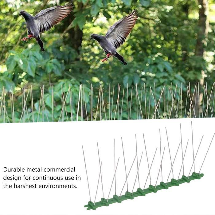 Pointes anti-oiseaux en acier inoxydable, 3 mètres, pour pigeons et