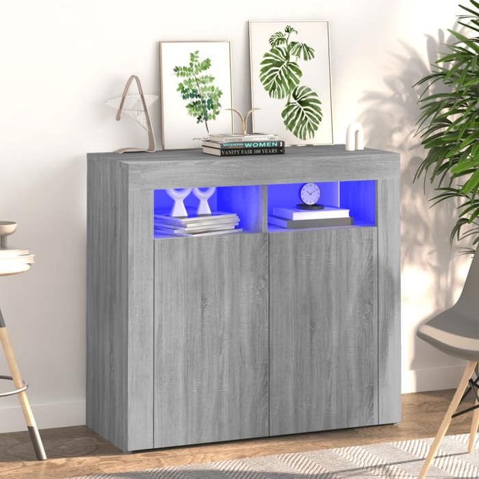 Buffet 6 Tiroirs En Bois D'ingénierie - Meuble De Rangement Moderne Noir - 50x34x96 Cm - Pour Salon, Chambre, Bureau - 10