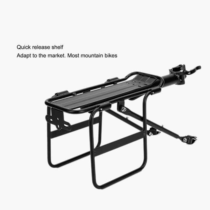 Porte-vélos Arrière Robuste – Support VTT – Capacité 25 Kg – Aluminium Noir – NEUF