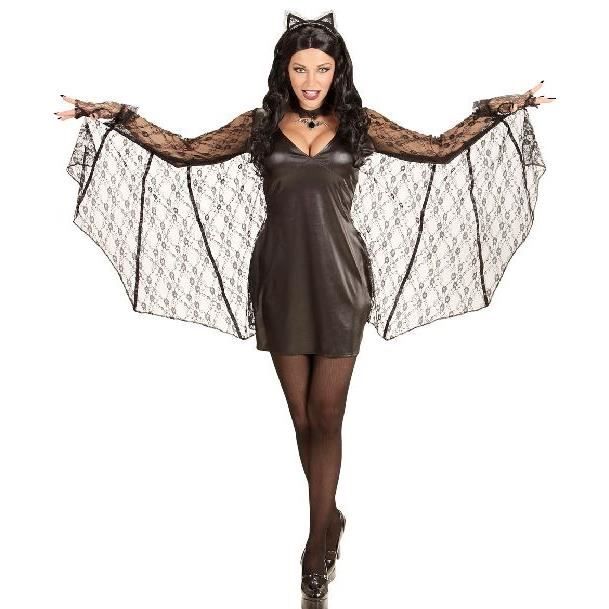 Déguisement Chauve-souris Halloween Déguisement Chauve-souris MWOOT - Set Accessoires Halloween Avec Pinces, Serre-tête Et Collier - Noir Et Rouge Collier Ras Cou Diable