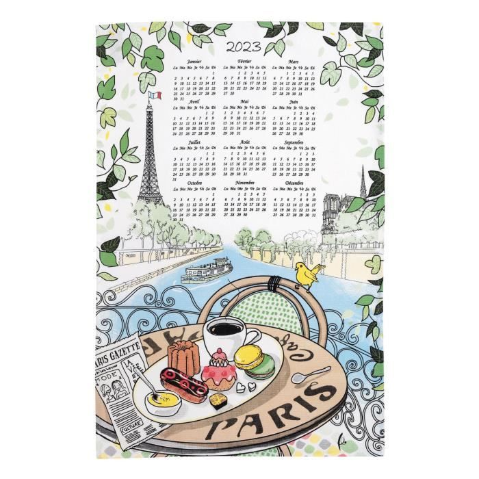Calendrier Berbère 2023 Torchon Café Gourmand Calendrier 2023 Winkler 48 X 72 Blanc - Cdiscount  Maison