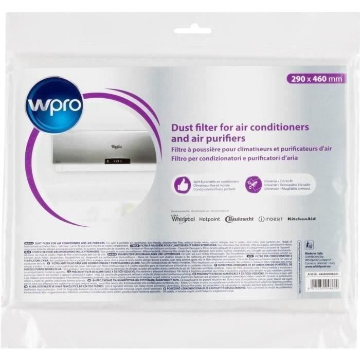 Wpro AFI016 Filtre à poussière universel pour climatiseurs et purificateur dair