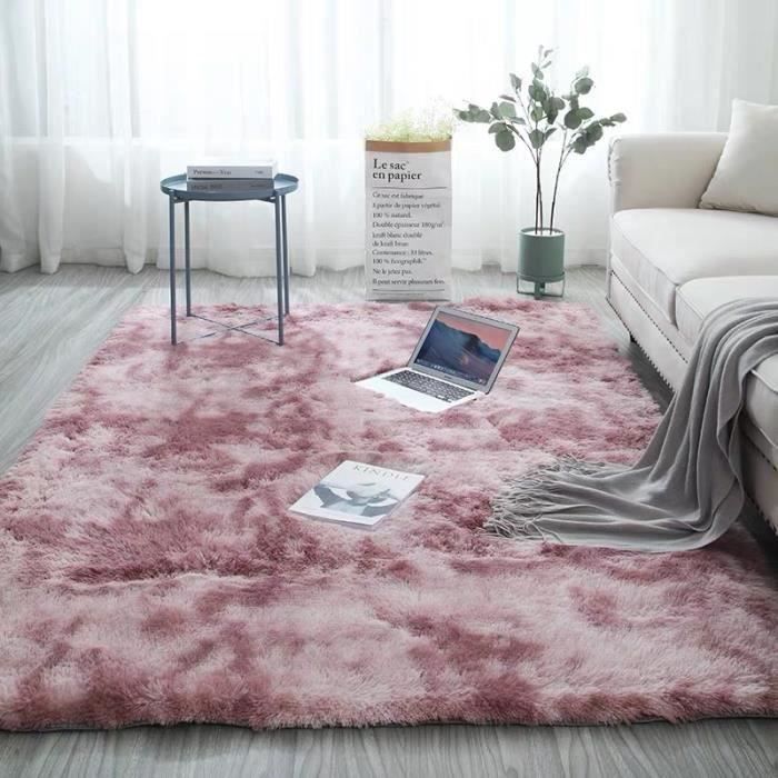 Tapis RUGWORLD 3D Goutte De Larme 160x210 Cm - Gris/Rose Fard à Joues - Qualité Supérieure
