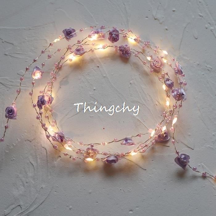 Plumes Guirlande Lumineuse Plumes Fée Artificielles Lumineuses Guirlandes Blanc Chaud