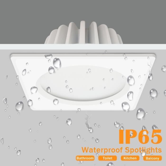 SPOTS,Warm White-12W-White Body--Spot lumineux Led encastrable pour le  plafond, lumière à intensité réglable, lumière blanche ou noi - Cdiscount  Maison