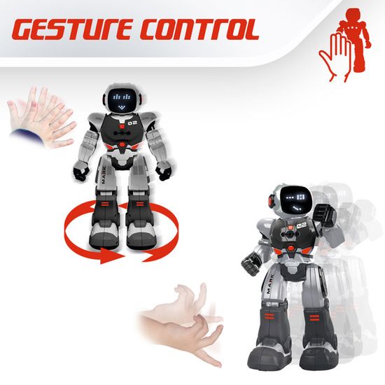 Xtrem Bots Robbie – Robot Télécommandé Programmable Pour Enfant Dès 5 Ans, Avec Gestes, Danse, Lumières LED Et 20 Expressions