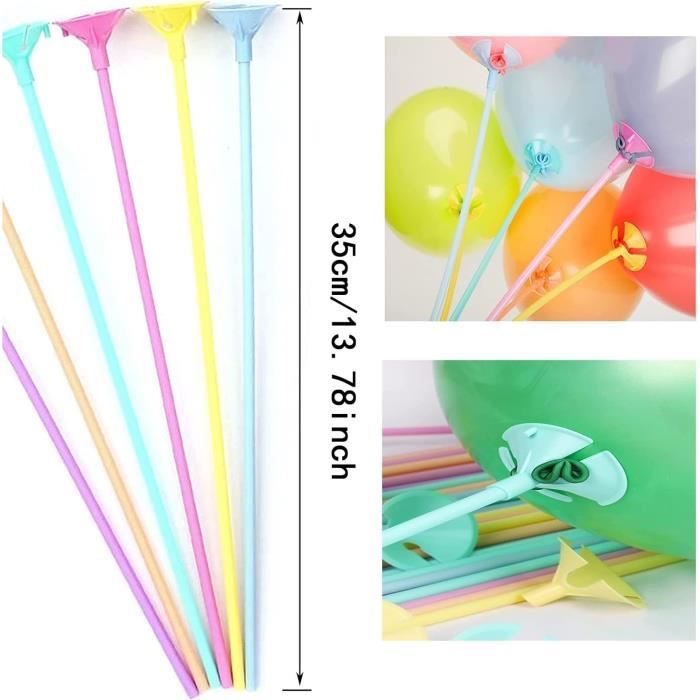 Lot De 50 Supports De Ballons Réutilisables Fête, Mariage, Anniversaire