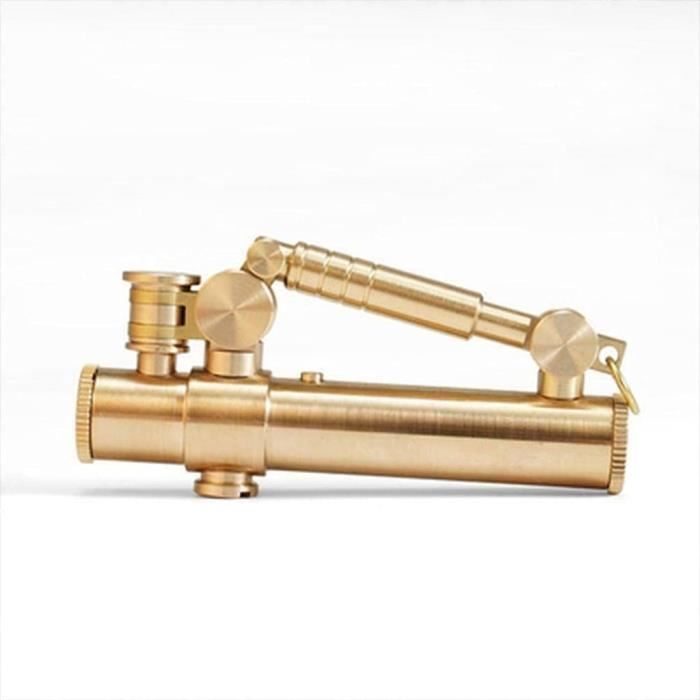 Briquet Vintage En Laiton à Kérosène - Design Rétro, Capacité Visible, Sans Carburant Inclus - Cadeau élégant