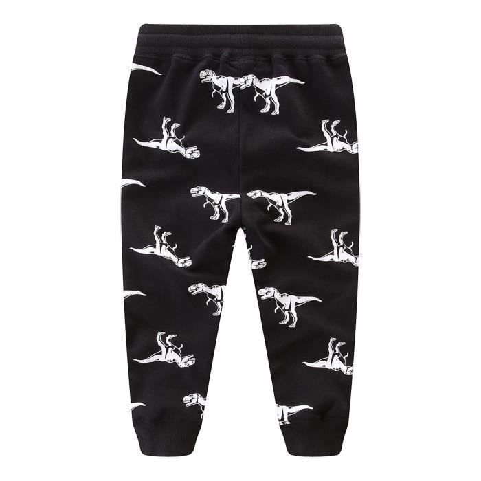 Pantalon De Survêtement Garçon Motif Champignon/hérisson - Taille élastique, 2 Poches - Taille 3T à 10 Ans - 100% Polyester