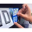 Autocollants Stickers plaque immatriculation voiture auto F France Union Européenne Europe EU Noir étoiles Blanches-2