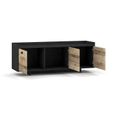 3xEliving Élégant meuble TV FULGURES, 140 cm graphite matera / oldwood-2