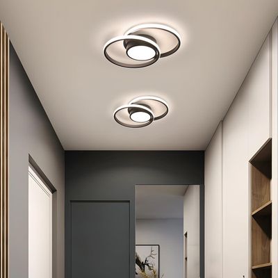 Plafonnier LED Rond Or 42W 6500K Blanc Froid - Design Double Cercle Moderne Pour Salon, Chambre, Cuisine