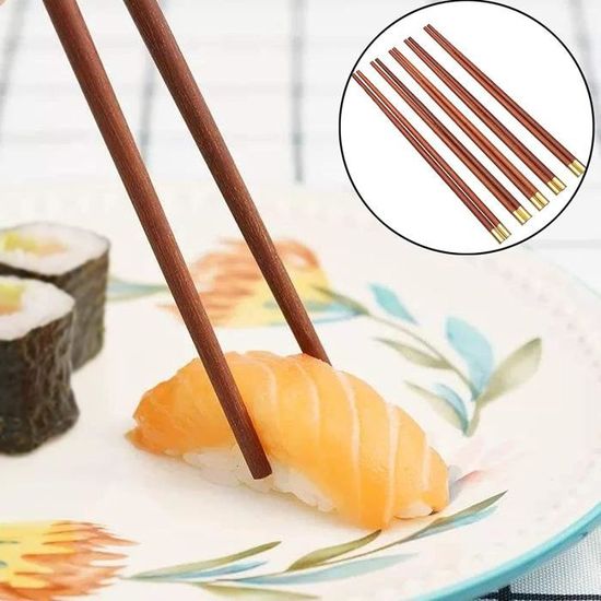 Generic Baguettes japonaises naturelles pointues Baguettes à sushi