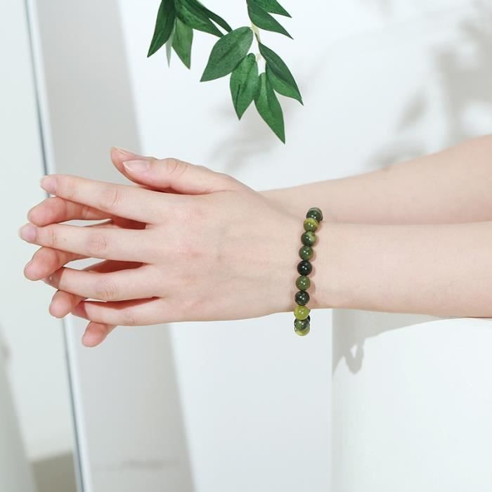 Bracelet Souple Vintage Maillons Argent émaux Vert émeraude - Femme, 2441