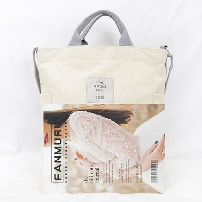 FLYING Sac Fourre tout En Toile Simple Assorti Facile Pour Femme