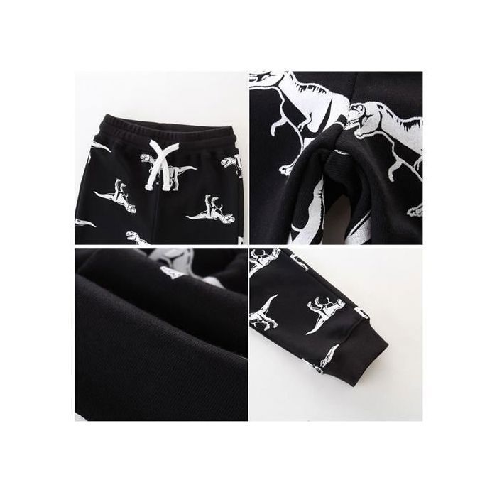 Lot De 2 Pantalon Jogging Enfant Garcon Dinosaure Pantalons