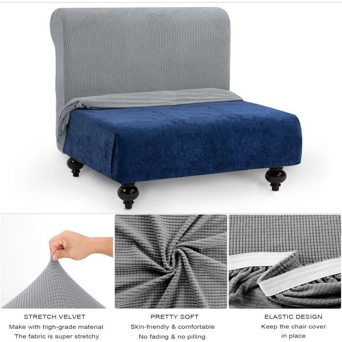 DOTBUY-SHOP Housse De Canape Clic Clac Extensible Seersucker Housse De Canapé-lit Housse De Canapé Sans Bras, Universel Antidérapante Housse De Futon (3 Places,Café