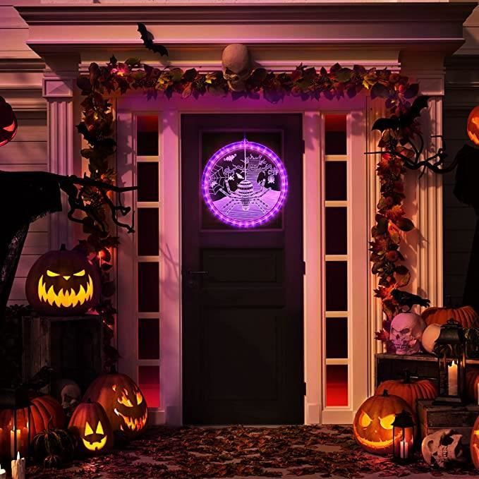 décoraton d'Halloween avec un beau lumnare | Déco halloween mason