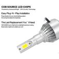 110W 26000LM H7 CREE LED Ampoule Voiture Feux Lampe Kit Phare Light Blanc 6000K-3