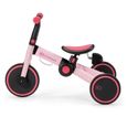 Tricycle 3 en 1 Kinderkraft 4TRIKE - Rose - Pour enfants de 1 à 5 ans - Pliable et évolutif-3