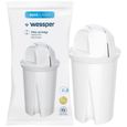 Wessper AquaClassic Carafe filtrante 3,5L, coloris blanc + 11 filtres (remplacement pour Brita Classic)-3