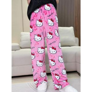 Pyjama Noël Femme Pantalon Père Noël Vert Rayé - Pantalon Décontracté à Jambes Larges Confortable