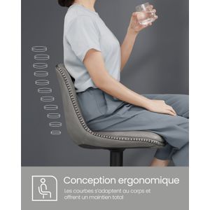 Lot 2 Tabourets De Bar Design, Siège Rembourré Effet Vintage, Pivotant, Hauteur Réglable, Pied