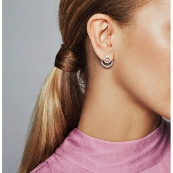 Les femmes Cube Plaqué Argent Zircon simple anti-allergie Boucles d/'oreilles Clous Bijoux