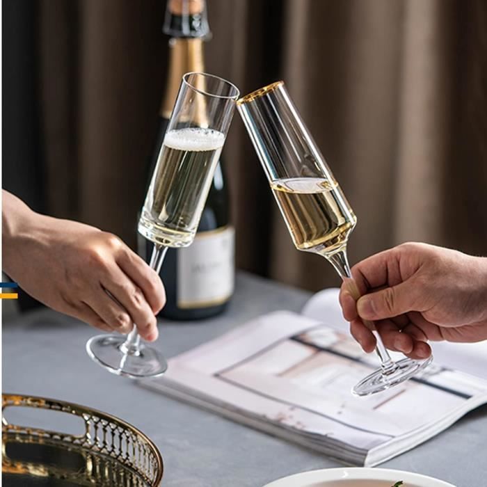 Lot de 6 Flûtes à champagne en Verre 21 cl collection La vie sauvage -  Verres et carafes - Décomania