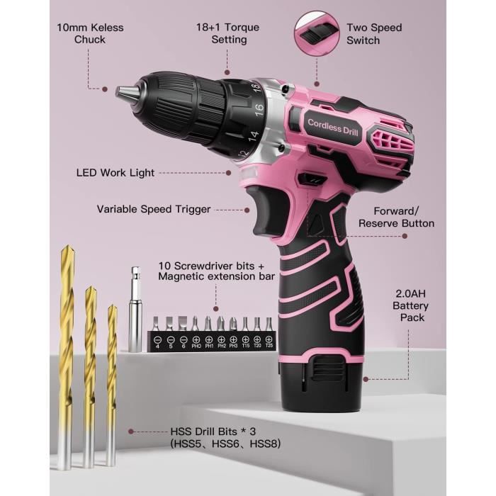 Perceuse Visseuse Sans Fil 20V Visseuse Devisseuse | 2 Batteries