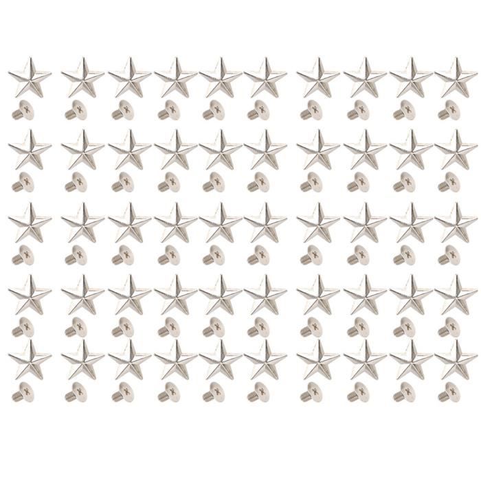 TMISHION Rivet de forme d'étoile Star Shape Rivet Crafts Stud Button ...
