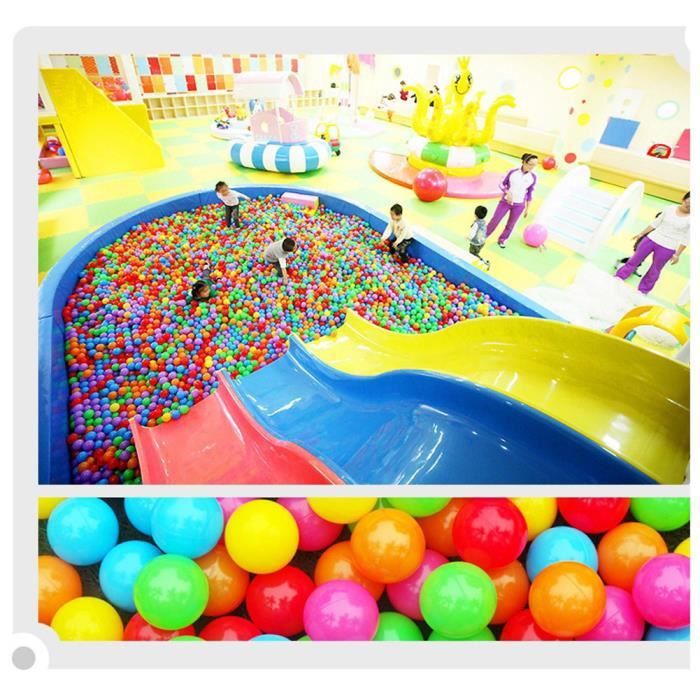LittleTom 200 Balles De Jeu En Plastique 5,5 Cm – Piscine à Balles Colorées – Pour Enfants, Bébés, Chiots – Sans Odeur, Résistant Salive – Lot Jaune Rouge Bleu Vert Orange