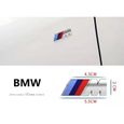 Logo ///M BMW Sport Performance Emblème Badge Chromé Autocollant Argent 55mm x20 mm-0