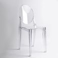 Clair Ghost Chaise de salle à manger transparente Designer Moderne Élégant Victoria Starc-0