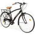 Vélo de ville MOMA BIKES CITY 28" en aluminium avec 18 vitesses SHIMANO et selle confort-0