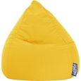 Pouf Easy L Jaune - SITTING POINT - Taille 1 - Polyester - Non déhoussable-0