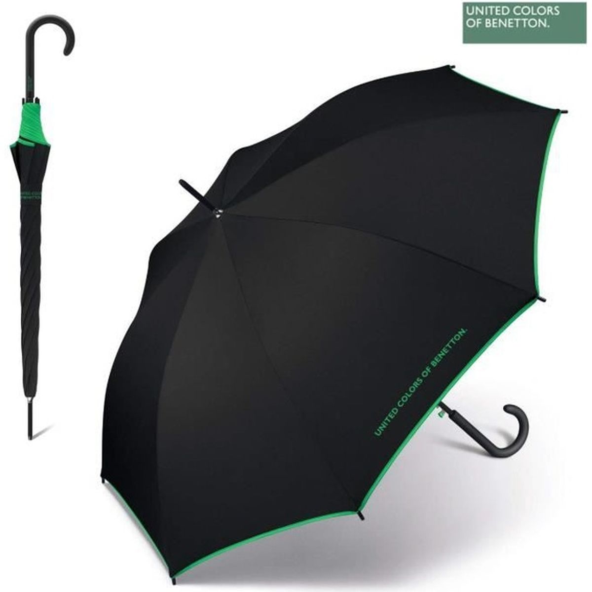 8 tiges de 95 cm de diamètre. Parapluie Mini femme automatique United Colors of Benetton 8 tiges de 95 cm de diamètre. Parapluie Mini femme automatique United Colors of Benetton