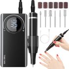 ELCKNER Ponceuse à Ongles Professionnelle, 35000 RPM avec 6 Embouts Ponceuse pour Ongles Pour Manucure Pédicure