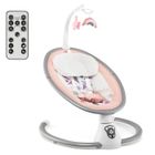 COSTWAY Transat Electrique Bébé-5 Modes de Balancement-3 Minuterie Intelligente-12 Mélodies-Arche Jeux-Oreiller Amovible-9 kg-Rose