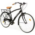 MOMABIKES Vélo de ville MOMA BIKES CITY 28" en aluminium avec 18 vitesses SHIMANO et selle confort