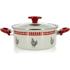 THEKITCHENETTE 3645411 - Faitout 24cm/4.70l jolie cocotte - Acier émaillé - Compatible gaz,induction,électrique et vitro-céramique