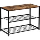 WOLTU Étagère à Chaussures Meuble de Rangement 2 Niveaux pour Environ 6 Paires de Chaussures, Etagère de Rangement pour Salle de