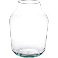 INNA-Glas Grand Vase en Verre KAYLOU AIR, Verre écologique, Transparent, 33cm, Ø13cm-Ø23cm - Vase à Fleurs-Vase Transparent