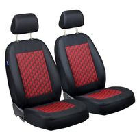 Housses de siège pour Citroen Berlingo - Premium Noir Rouge Effet 3D - Housses Avant