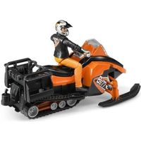 Moto neige avec conducteur et accessoires - BRUDER - Garçon - Orange - À partir de 3 ans