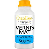 Vernis Peinture - Acrylique  - 500 ml - Mat - Laque Transparent et Incolore