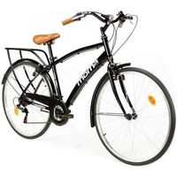 Vélo de ville MOMA BIKES CITY 28" en aluminium avec 18 vitesses SHIMANO et selle confort