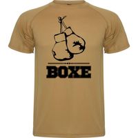 T-shirt de boxe motif gant de boxe - couleur sable - pour homme - tailles S à XXL