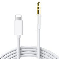 unnderwiss Cable audio auxiliaire de voiture pour iPhone [Certifié MFi],Auxiliaire Voiture Lightning Jack 3,5mm Stéréo Male Cabl21