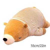 Ours polaire en peluche de 53,3 cm, grand jouet en peluche pour enfants, peluche Kawaii, adorable oreiller câlin spongieux pou